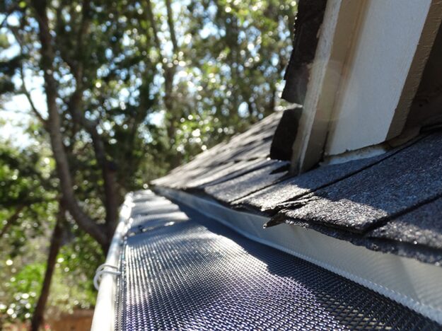 close up of leaf guard