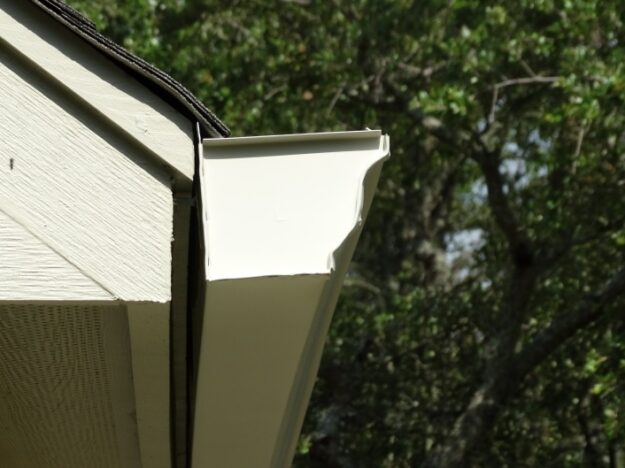 white rain gutter end piece