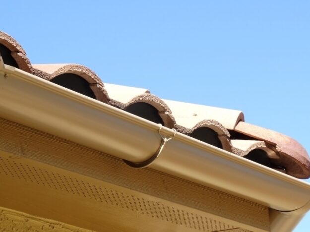 half round seamless gutters on San Antonio home