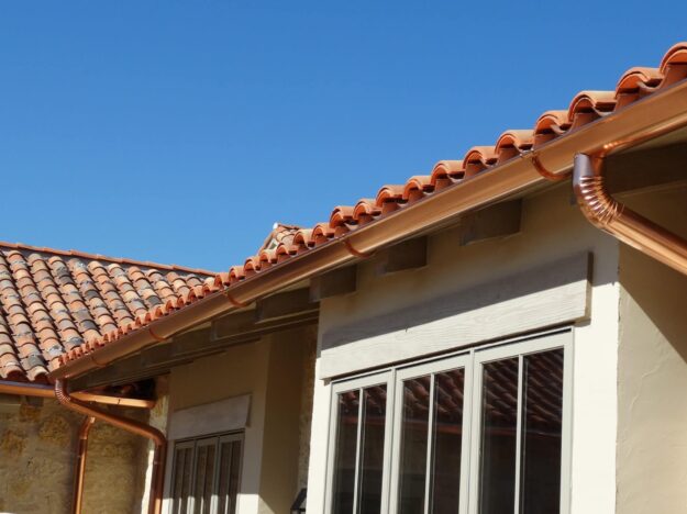 half round copper gutters