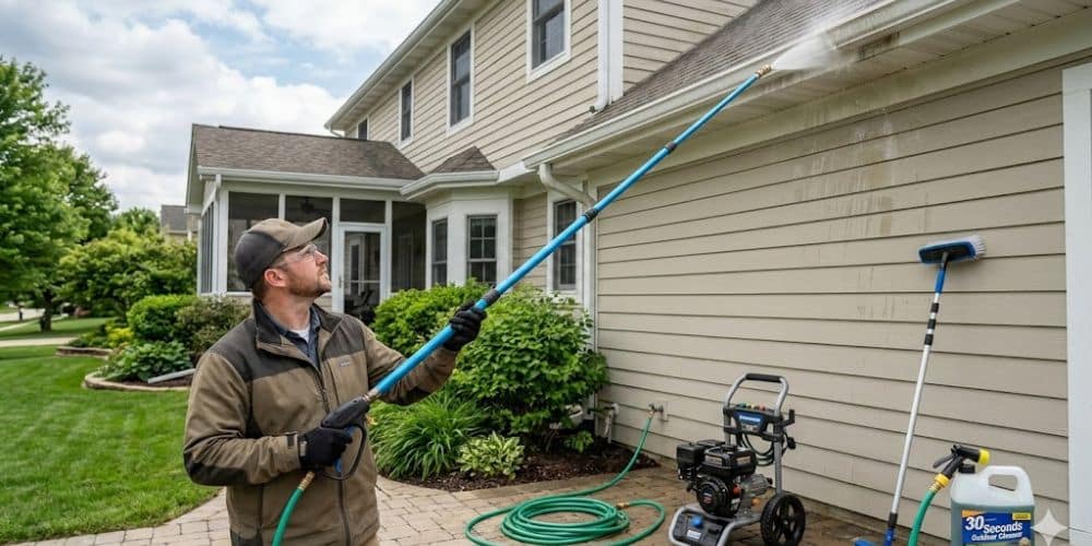 How to Clean Outside of Gutters Without a Ladder