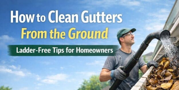 How to Clean Gutters from the Ground
